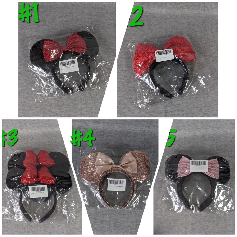 👯‍♀️Host Pick⚡️2packs (4 pcs) Mouse Ears/Bow Headbands